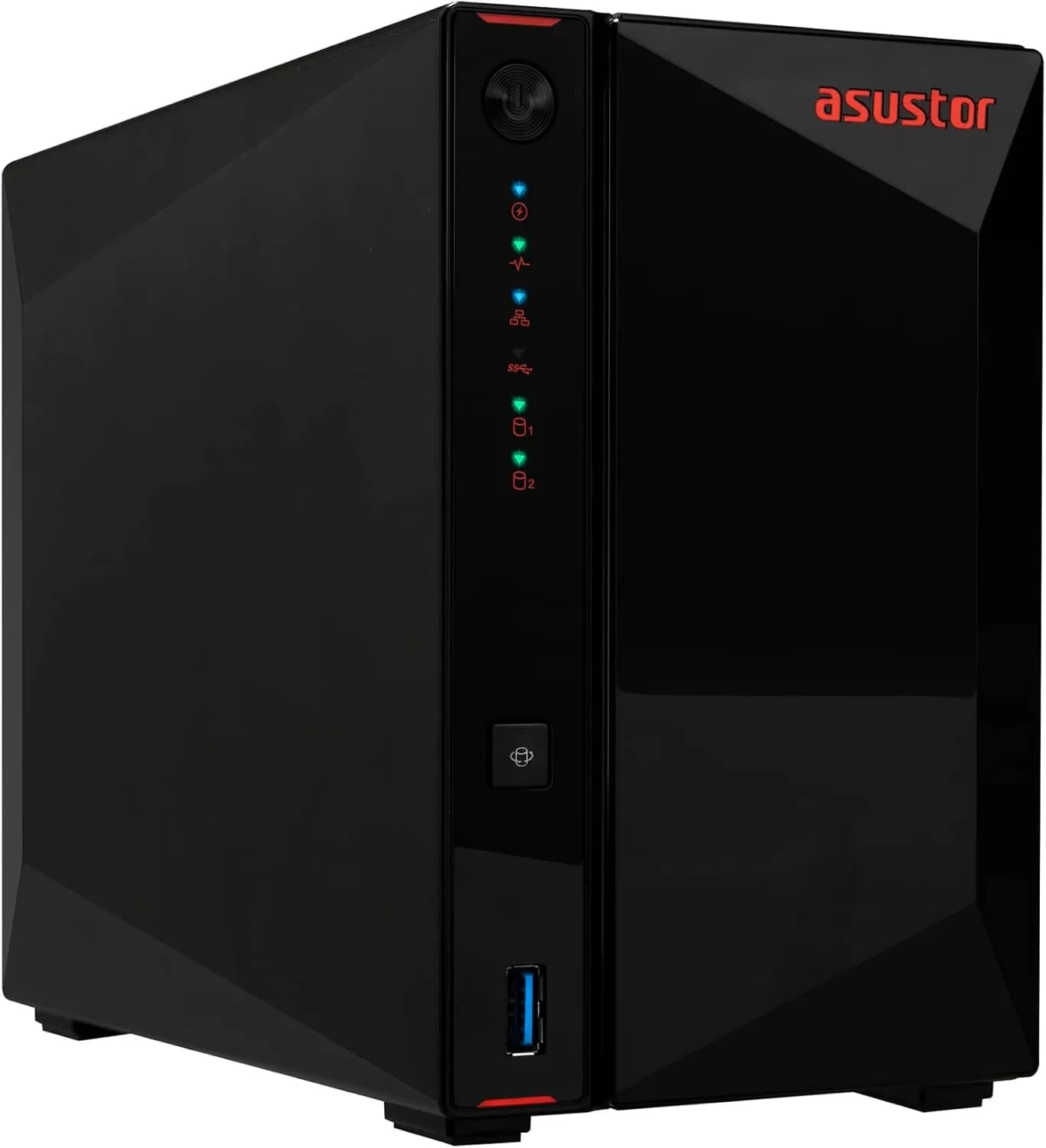Asustor AS5402T Nimbustor 2 Gen2 - Serveur NAS 2 Baies, Quad-Core 2.0GHz CPU, 4 emplacements M.2 NVMe SSD, Deux Ports 2.5GbE, 4GO RAM DDR, Serveur de Stockage en réseau (sans disques)