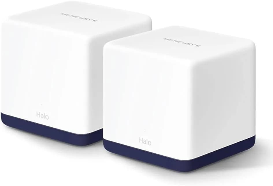 MERCUSYS WiFi Mesh AC 1900 Mbps, Système WiFi pour Toute la Maison, Couverture WiFi de 350㎡, 3 Ports Gigabit, itinérance Transparente, contrôle Parental, Beamforming, Halo H50G(2-Pack)