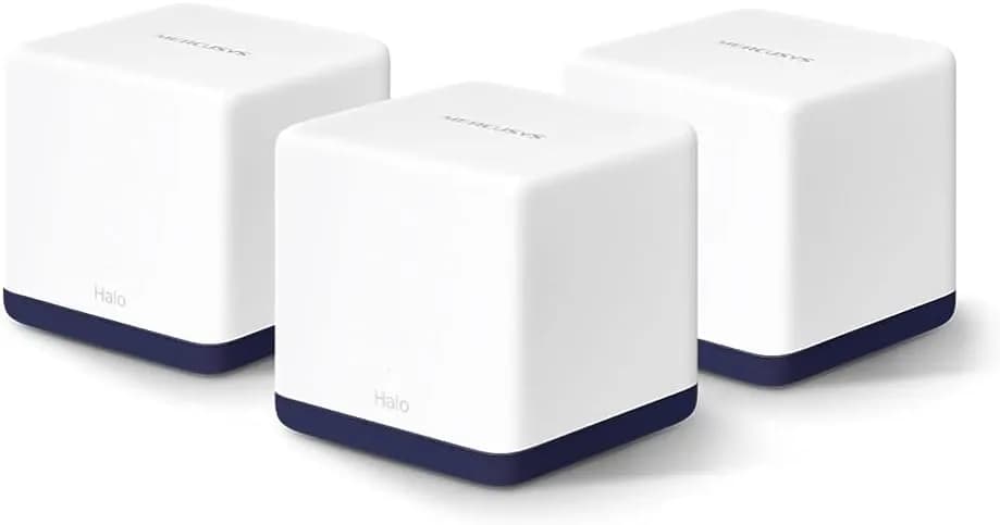 MERCUSYS WiFi Mesh AC 1900Mbps, Système WiFi pour Toute la Maison, Couverture WiFi de 550㎡, 3 Ports Gigabit, l'itinérance Transparente, Contrôle Parental, Beamforming, Halo H50G(3-Pack)