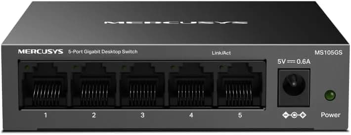 Mercusys Switch Ethernet Gigabit 5 Ports RJ45, Boîtier Métal, MS105GS