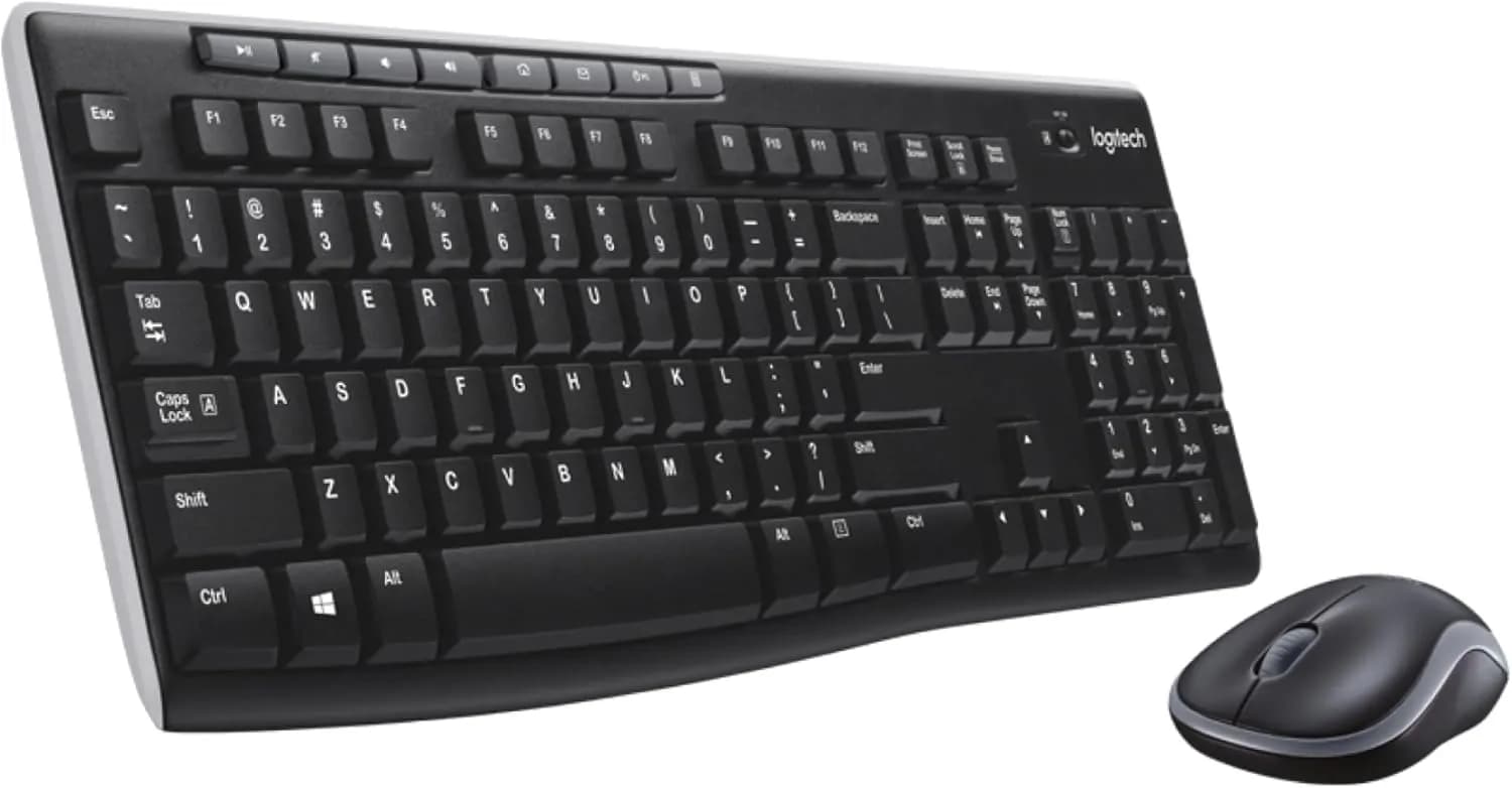 Pack clavier souris Logitech MK270 – Sans fil, AZERTY, noir