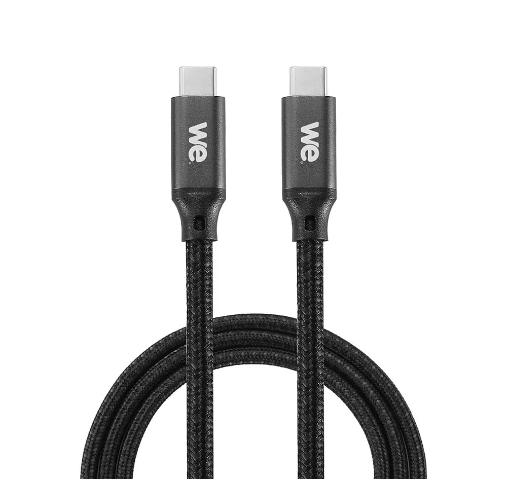 WE Câble USB-C vers USB-C 3A 60W USB 3.2 Gen 1 en nylon tressé 1 m