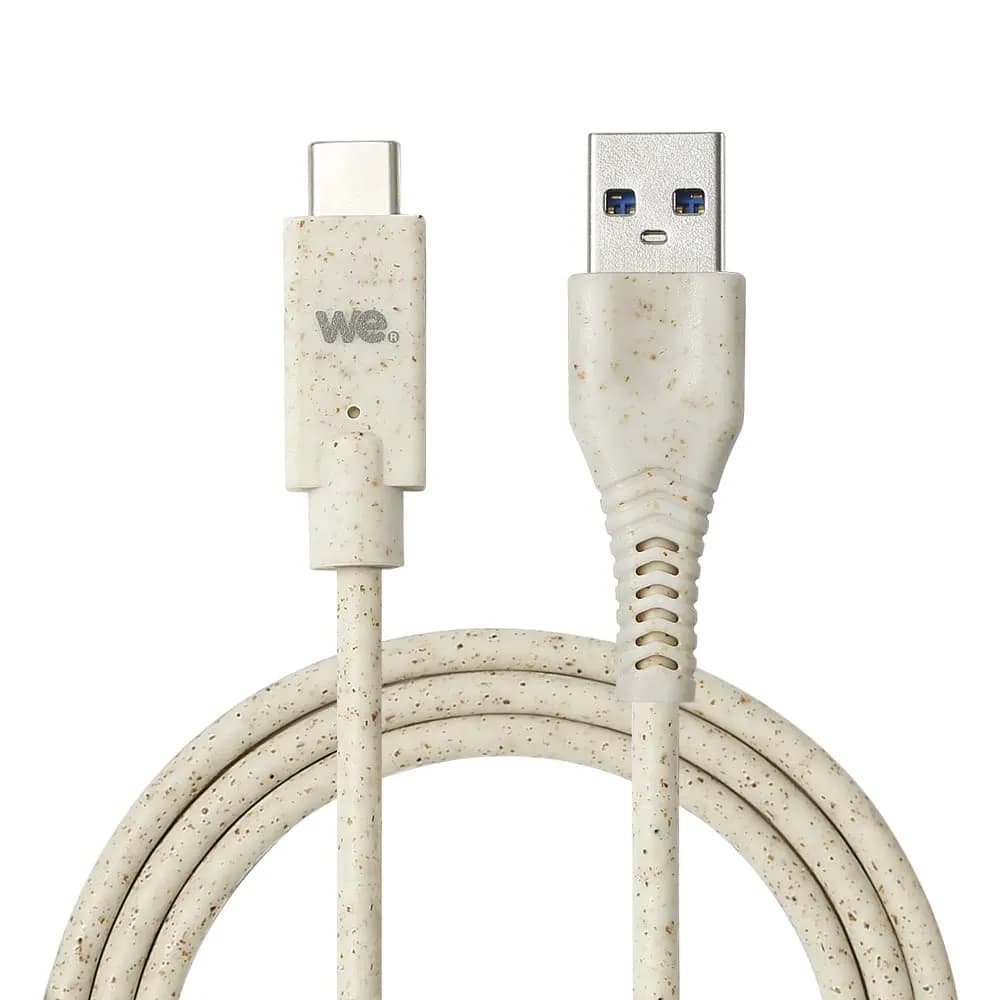 WE Câble USB-C vers USB A biosourcé avec 30 % de matières recyclées – 1 m