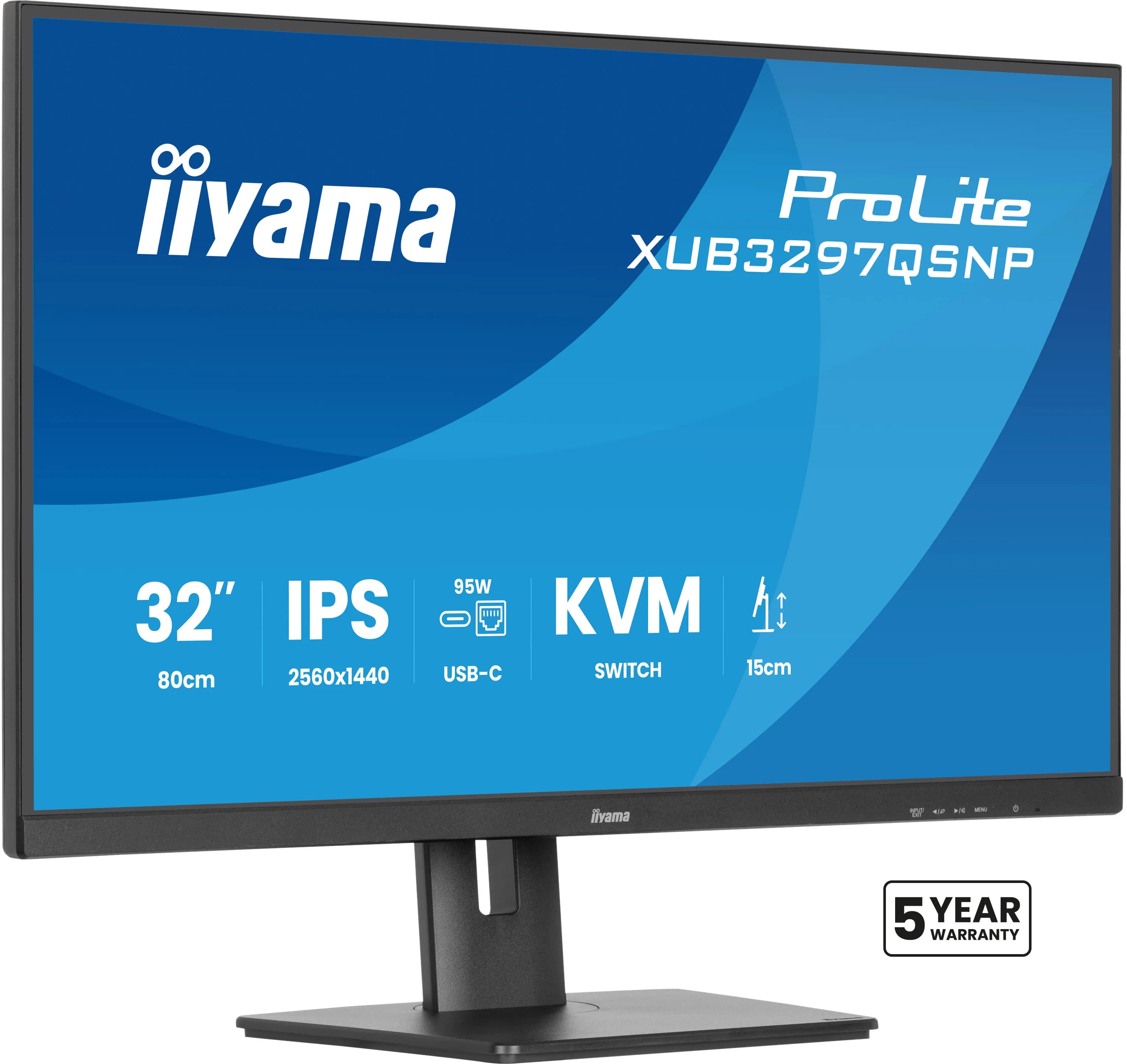 iiyama ProLite XUB3297QSNP-B1 écran plat de PC 81,3 cm (32") 2560 x 1440 pixels Quad HD LED Noir