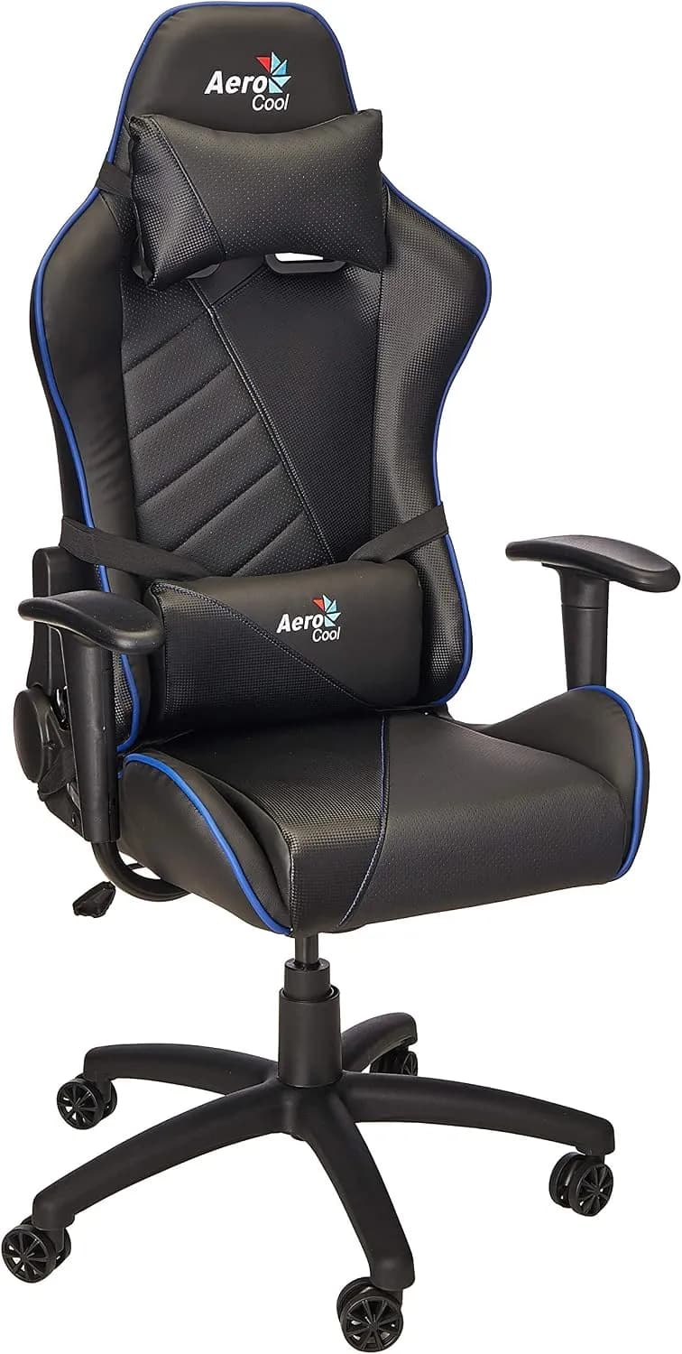 Aerocool Fauteuil Gaming, Noir/Bleu, Taille Unique