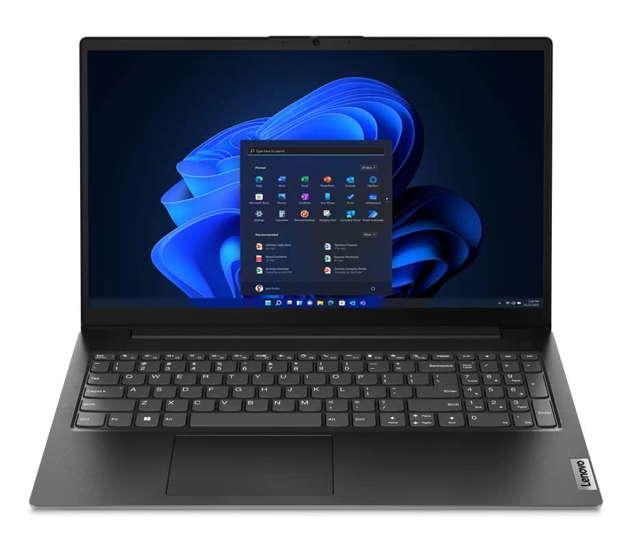 Lenovo V15 G4 AMN AMD Ryzen™ 3 7320U Ordinateur portable 39,6 cm (15.6") Full HD 8 Go LPDDR5-SDRAM 256 Go SSD Wi-Fi 5 (802.11ac) Windows 11 Home Noir Français