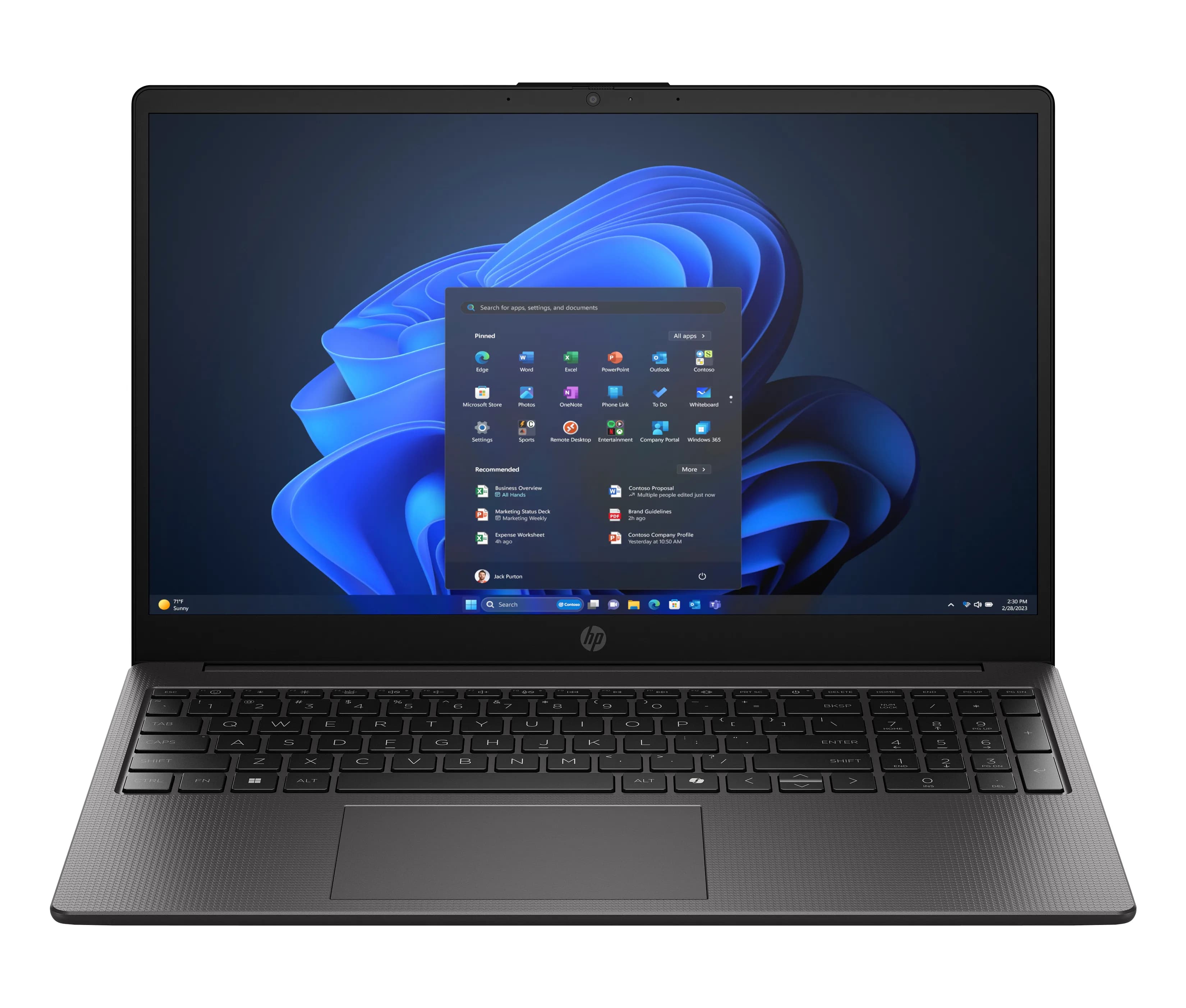 HP 250R G10 Intel Core 3 100U Ordinateur portable 39,6 cm (15.6") Full HD 8 Go DDR5-SDRAM 512 Go SSD Wi-Fi 6 (802.11ax) Windows 11 Home Noir