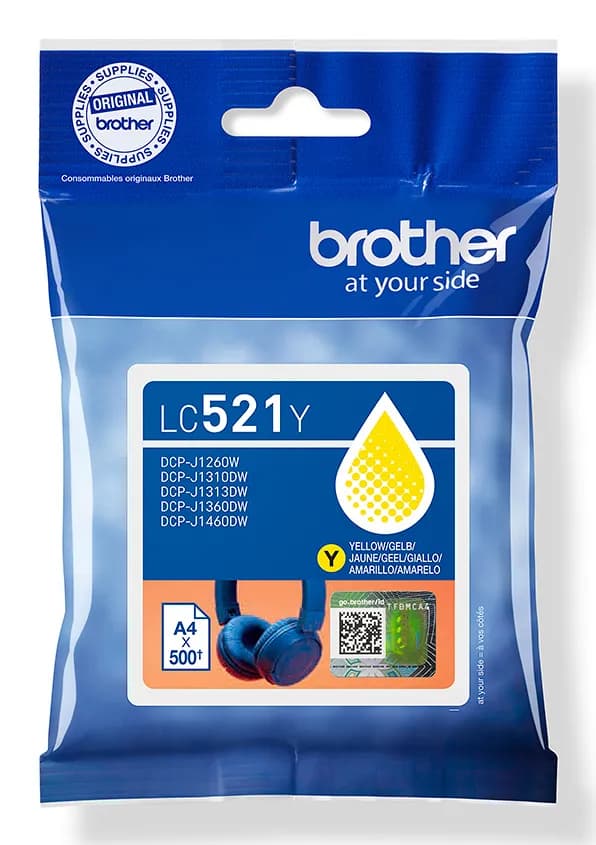 Brother LC521Y Cartouche d'encre originale - Jaune