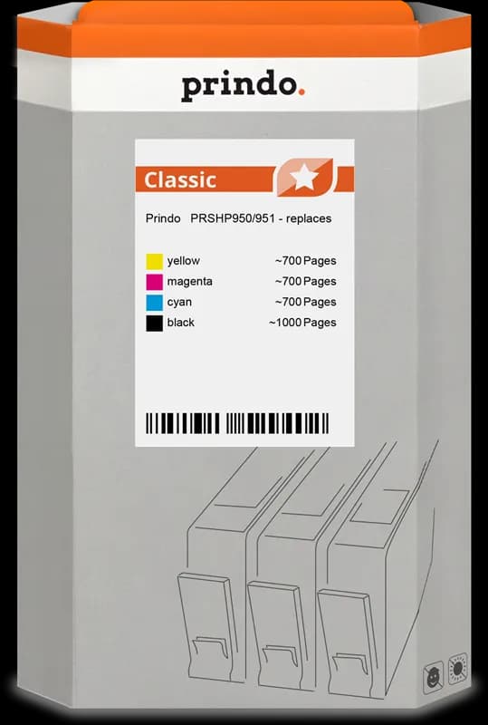 Prindo Classic Multipack compatible HP 950/951 Noir/Cyan/Magenta/Jaune